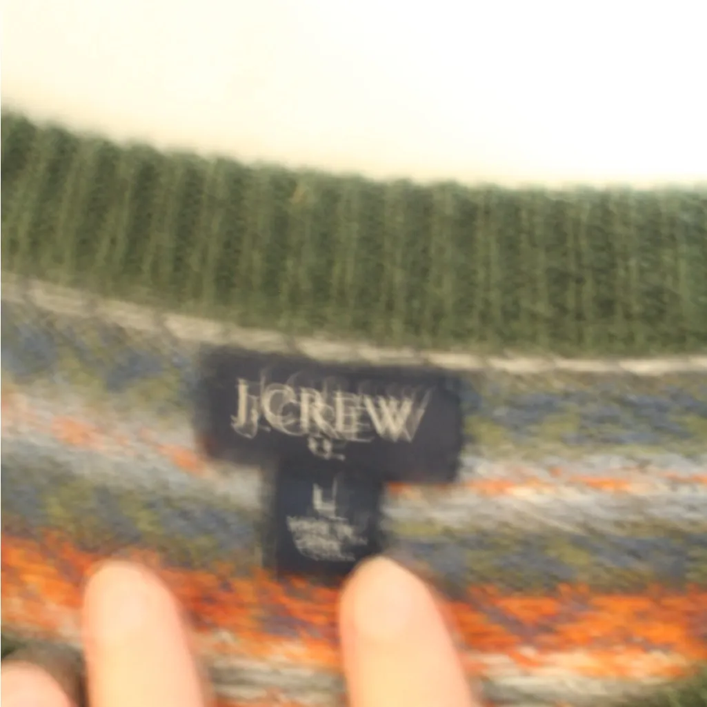 J. Crew women’s Striped Crewneck Sweater - Green, Blue, Orange - Image 2