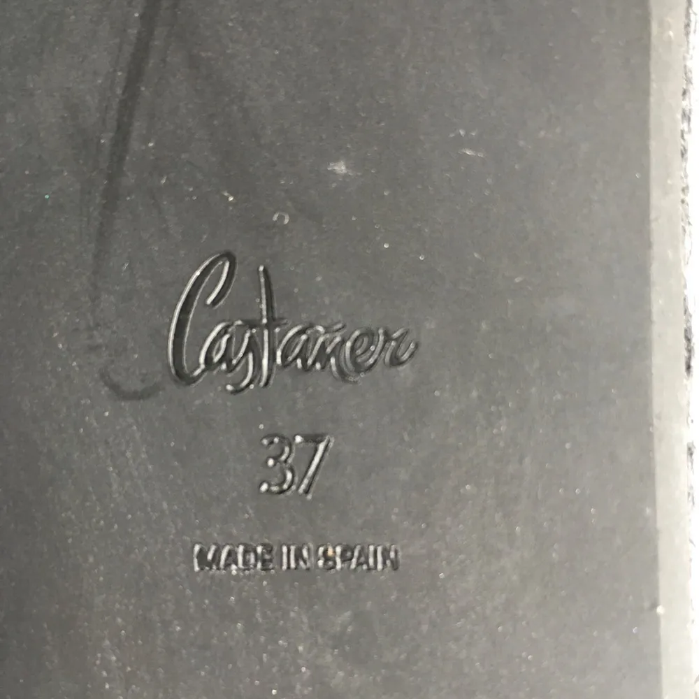 Castañer Womens Casual Flat Shoes‎ Size 37 Black White Round Toe Slip On - Image 7