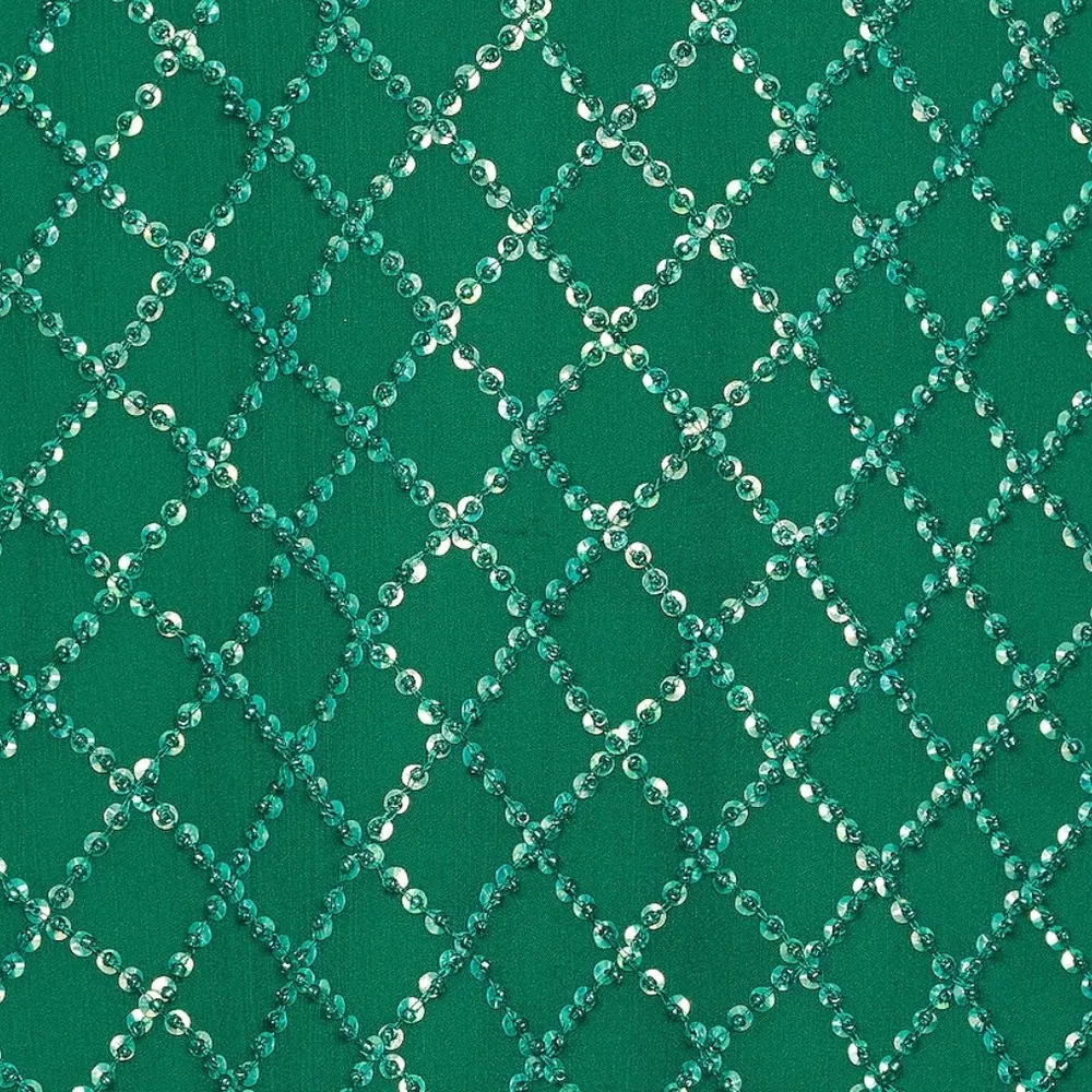 Twilight Mini Dress in Emerald Beading - Image 3