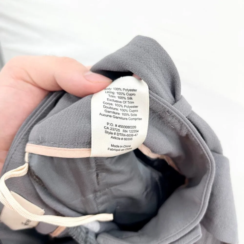 ARTIZIA WILFRED Pants Women Size 0 High Waisted Tie Front Pocket Grey Pocket Gray - Image 7