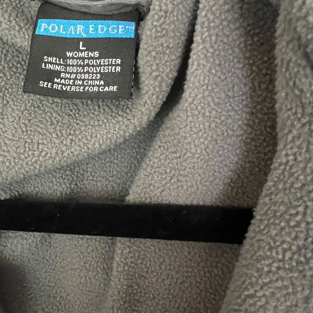 Green and Gray Women's Jacket Size L - Image 3