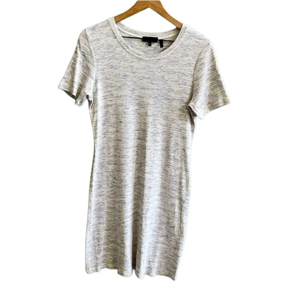 Theory Cherry B3 Stirling Rib Knit T Shirt Dress Size Large Grey Blue - Image 5