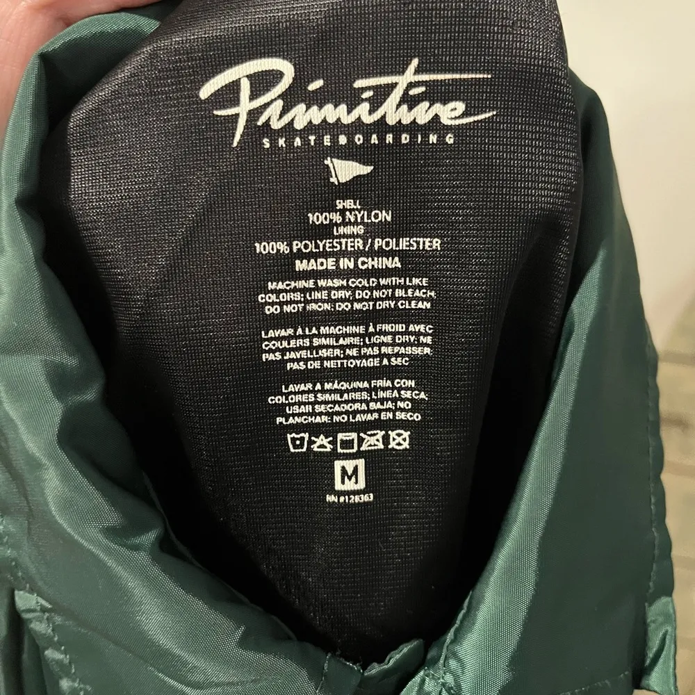 Primitive Green Jacket with Leopard Design Size Medium - Image 7