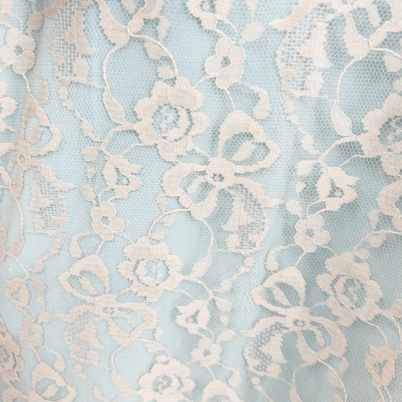 ODETTE BARSA Womens Vintage Coquette Blue Lace Bow Robe Duster Gown House Dress Size M - Image 9