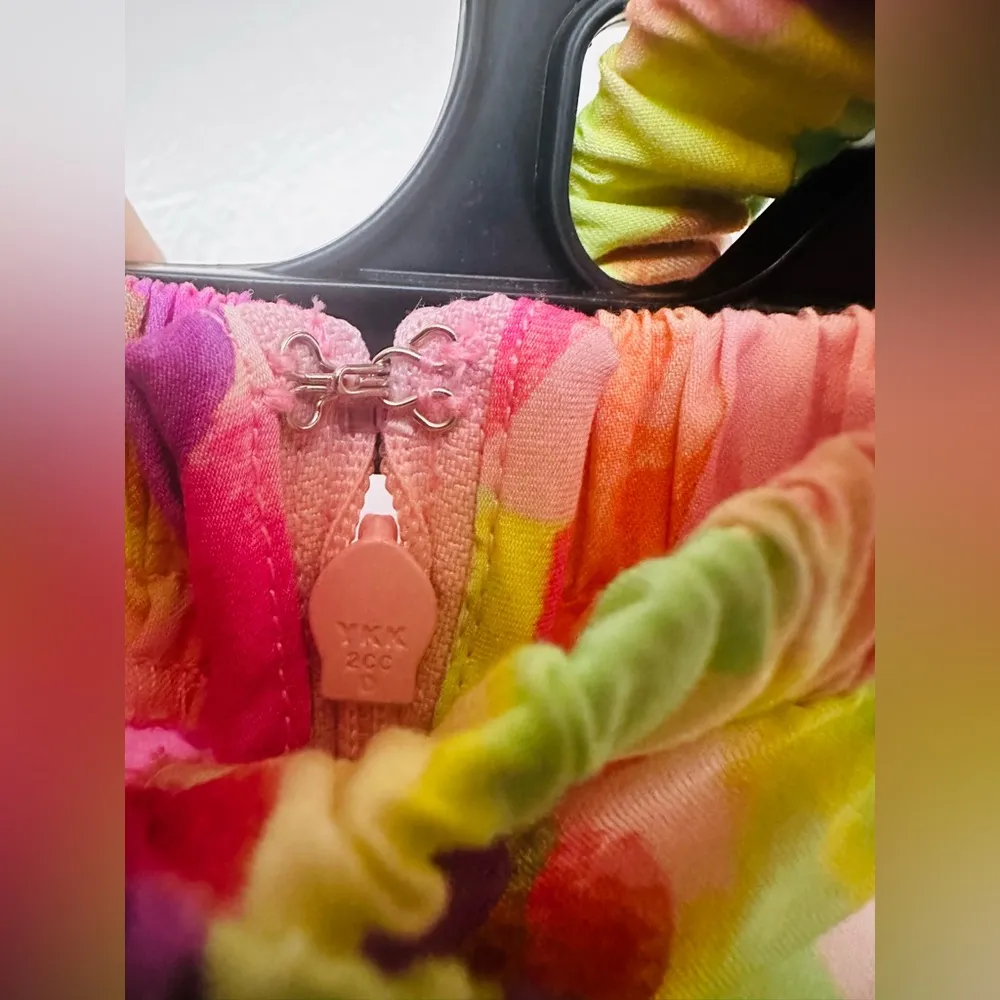 For Love And Lemons Pia Floral Midi Skirt Elastic Waistband Cinched Size L NWT - Image 7