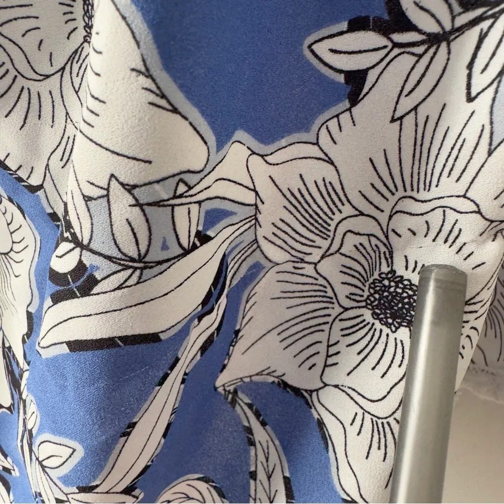 Lovers + Friends off the shoulder lace hem top floral sweetheart neckline wire S - Image 7