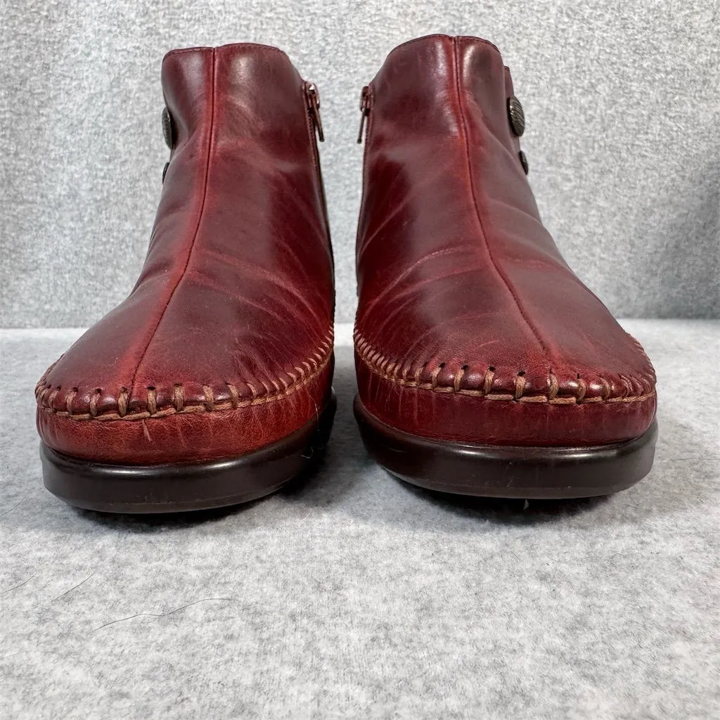 SAS Sportswear SAS Women's Jade Ankle Boots Burgundy Size 9.5 Zip Closure - Image 4