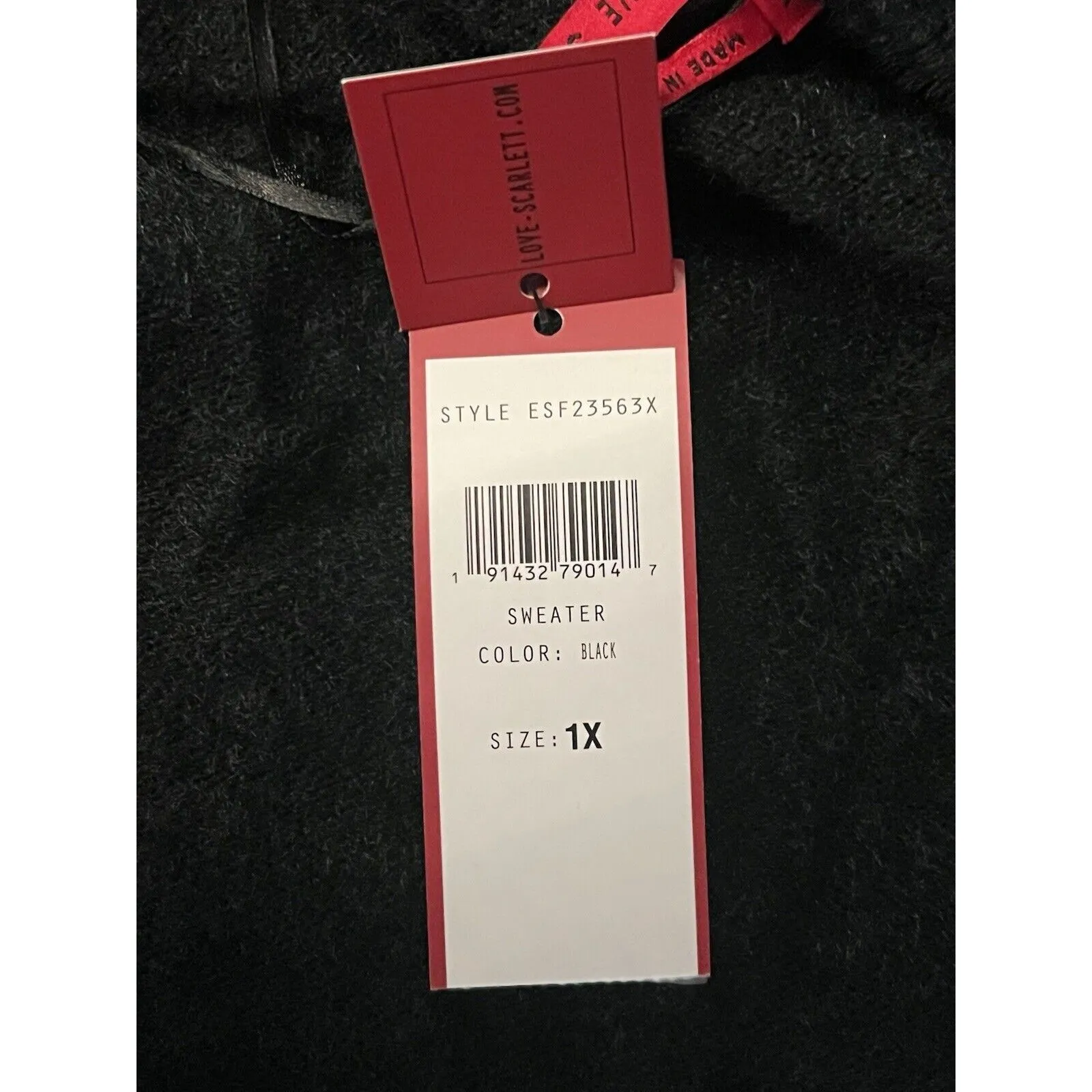 Love Scarlett Women's Size 1X Faux Fur Open Front Black Cardigan Size Black NEW - Image 4