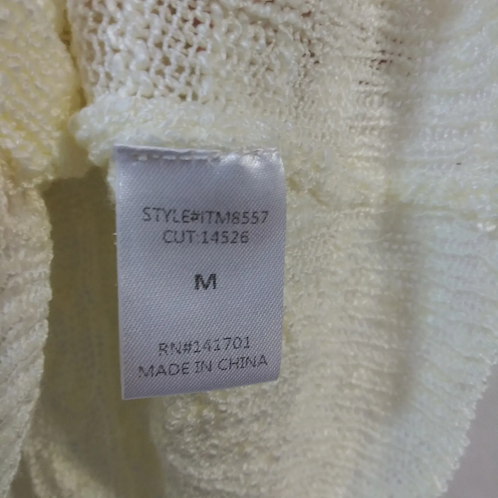 1.4.3 Story By Line Up Cream Cable Knit Button Front Sweater Vest Size M - Image 6