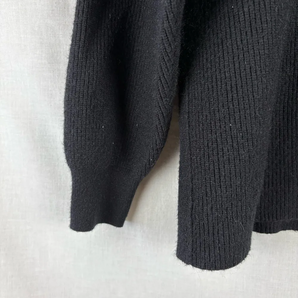 Free People Black Softly Structured Tunic Sweater M - Image 2