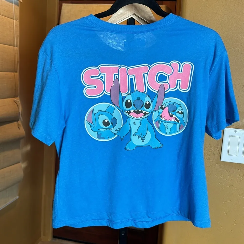 DISNEY STITCH SHORT SLEEVE BLUE GRAPHIC T SHIRT Size Small Oversized - Image 8