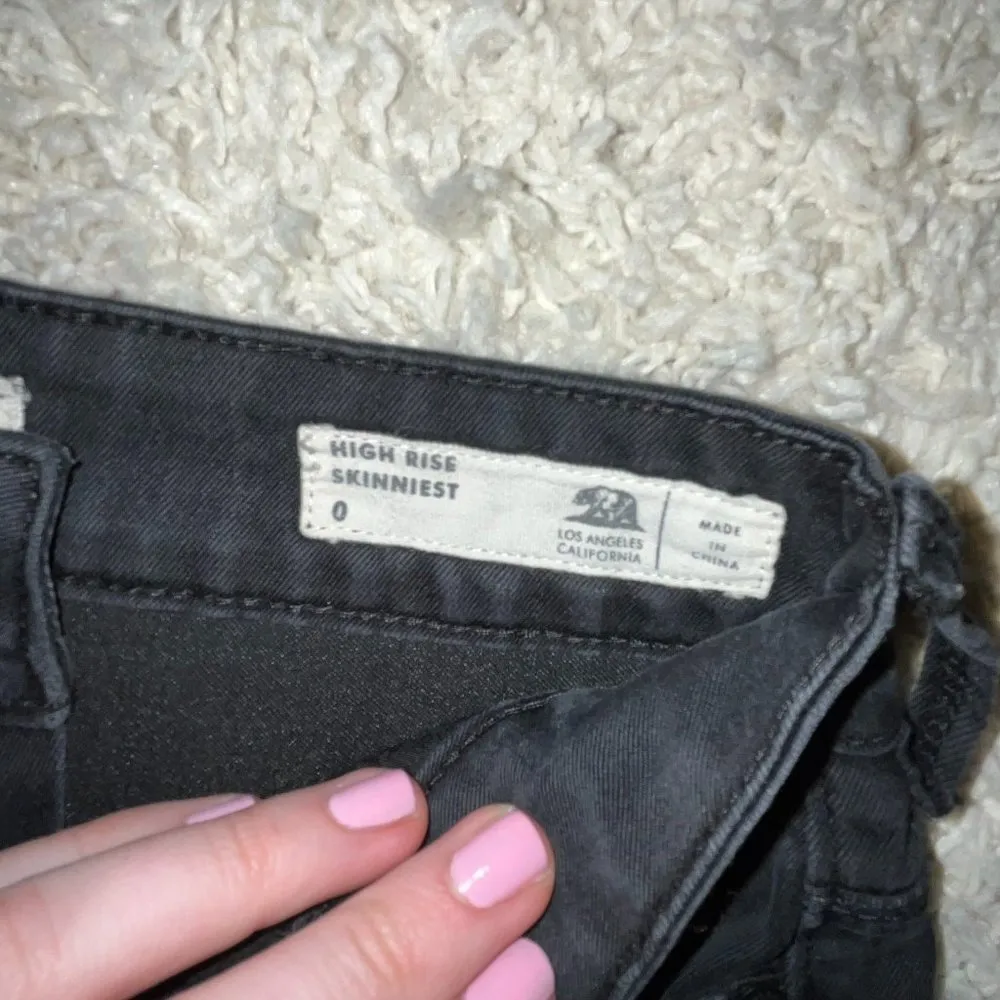 PacSun Bullhead highest rise skinniest black jeans size 0 - Image 2