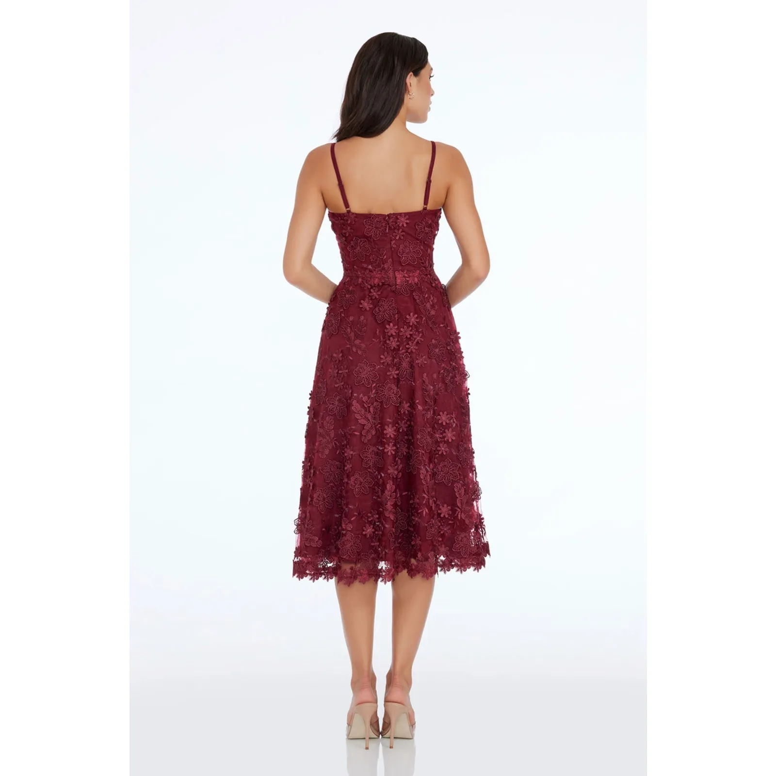 Dress the Population Tahani Dress in Burgundy Size Medium - Image 2