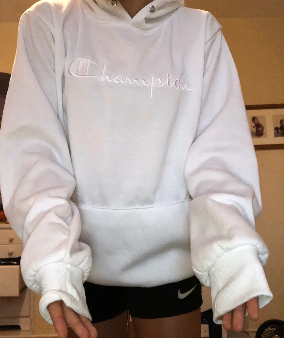 Champion White Hoodie - Image 2
