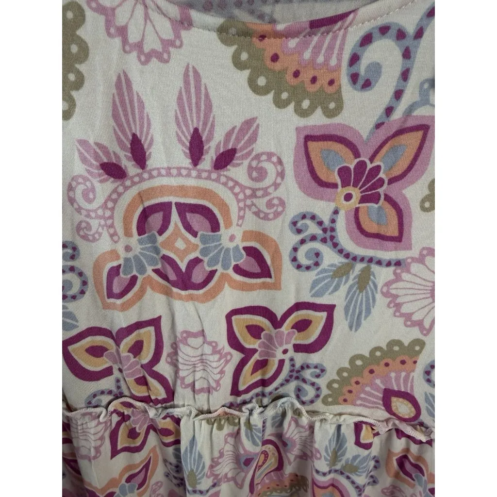 Matilda Jane tiered tank top in a vibrant floral and paisley pattern Size Large - Image 5