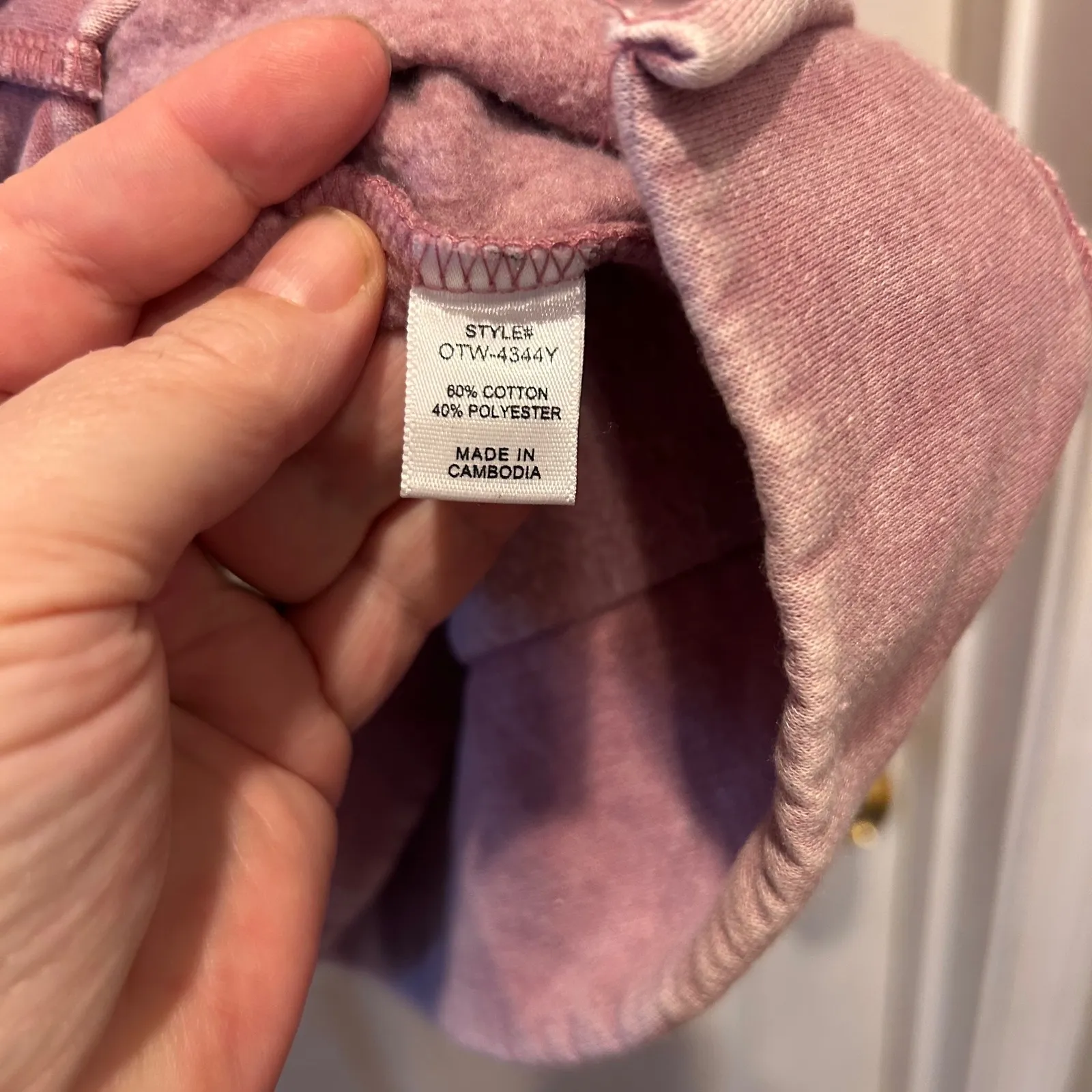 ZENANA Mineral Acid Washed Pink Exosed Seam Pullover Sweatshirt Women's Size M - Image 8