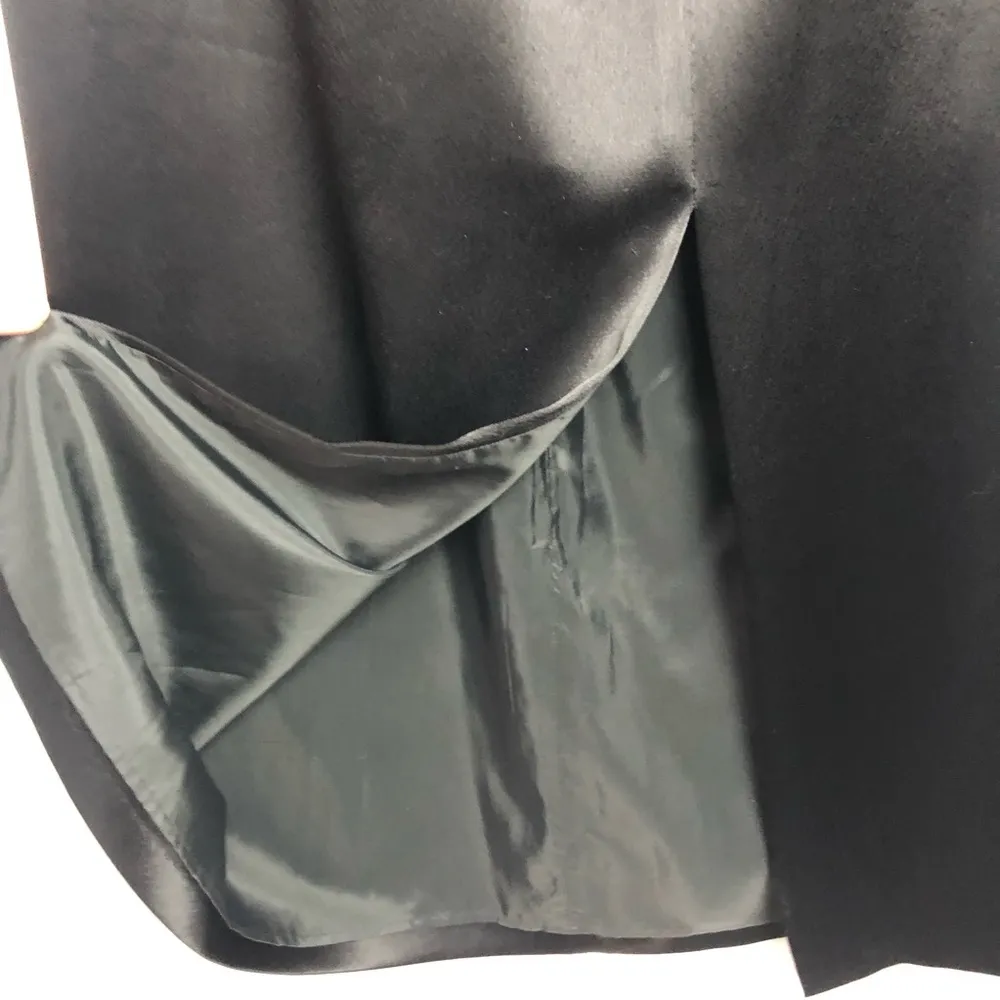 Collage London High Waist Maxi Skirt Black Satin with Slit Size undefined - Image 4