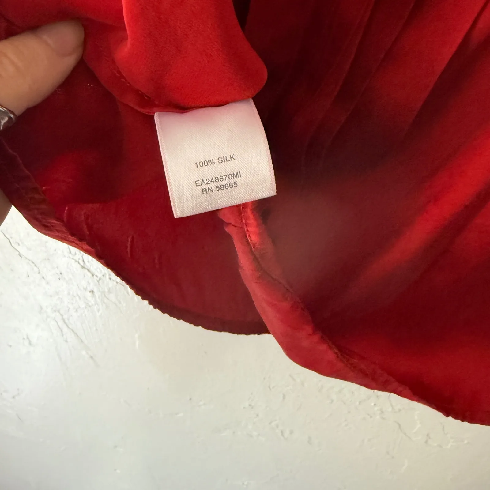 Classiques Entier Red Silk Sleeveless Pleated Top XS Dark Romantic Career‎ Party - Image 6