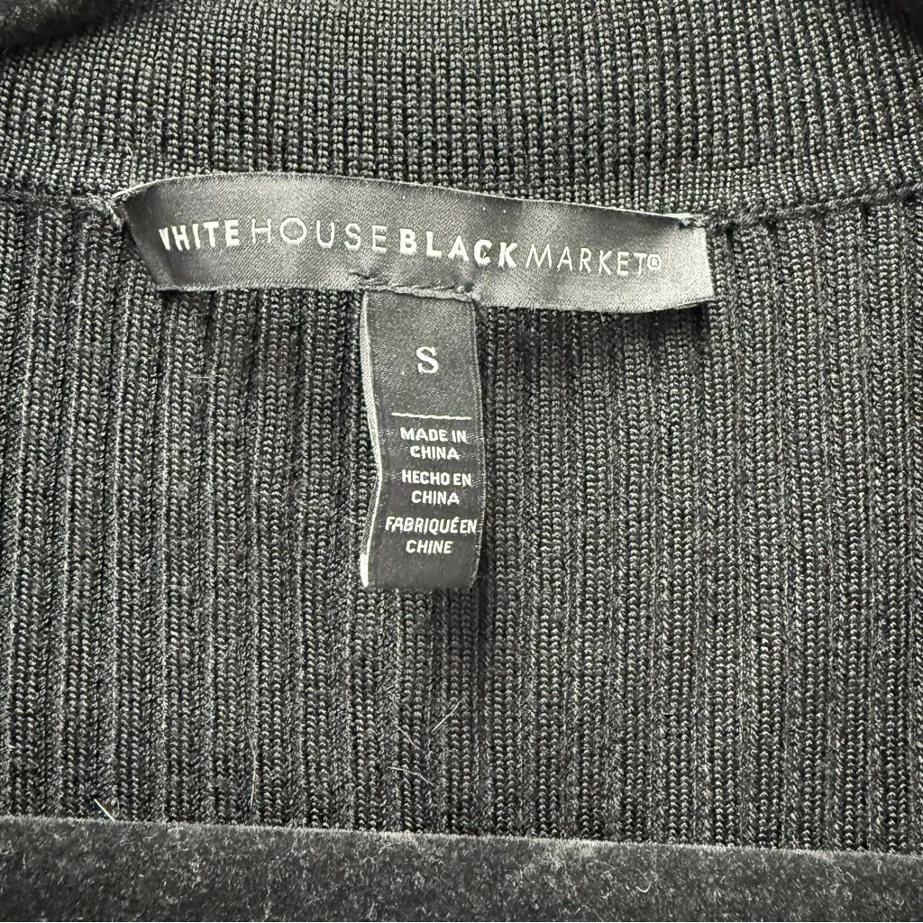 White House Black Market Long Sleeve Collared Button Ribbed Cardigan | Small - Image 3