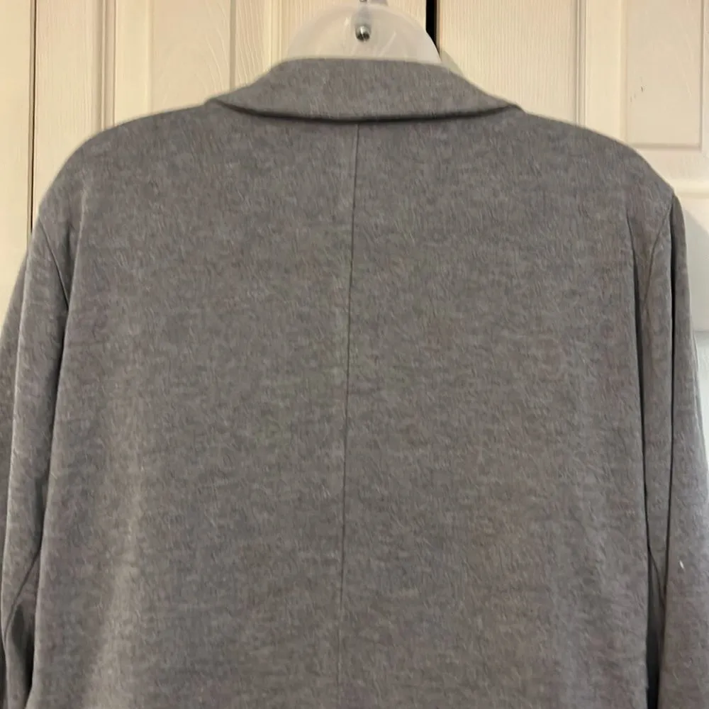 Torrid Heather Gray Jersey Roll Sleeve Longline Blazer 1 1X - Image 13