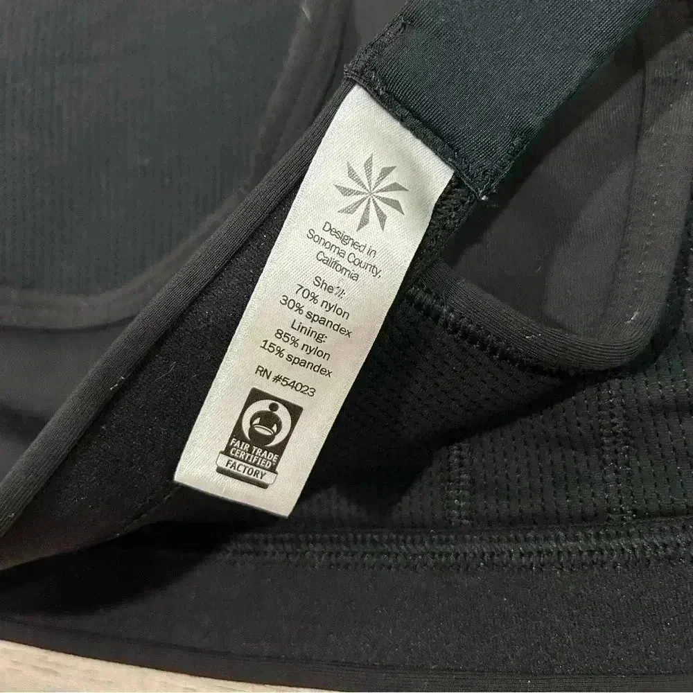 Athleta Sculptek Stealth Black Sports Bra Yoga Gym Athletic Stretch Size S - Image 5