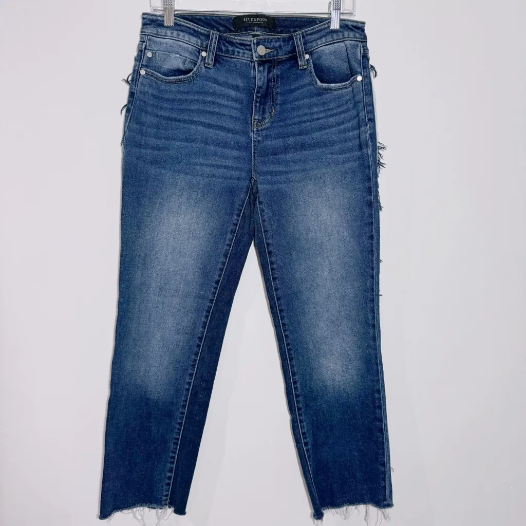 Stitch Fix Liverpool Kennedy Crop Straight‎ Two ToneFray Ridgeley Size 4/27 - Image 3