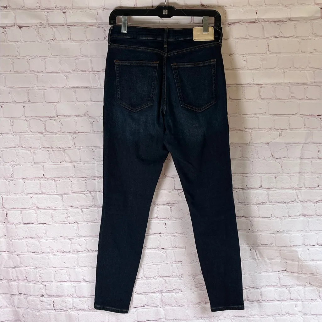 Everlane Women's Dark Blue High Rise Skinny Slim Jeans Size 28 or‎ size 4 - Image 2