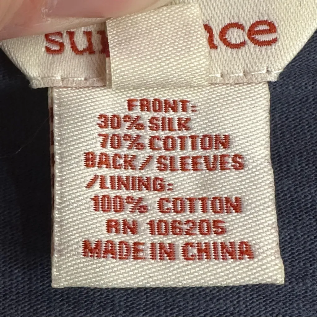 Sundance Blue Eyelet Lace Silk Cotton Tie Bow Front Babydoll Dress Medium - Image 8