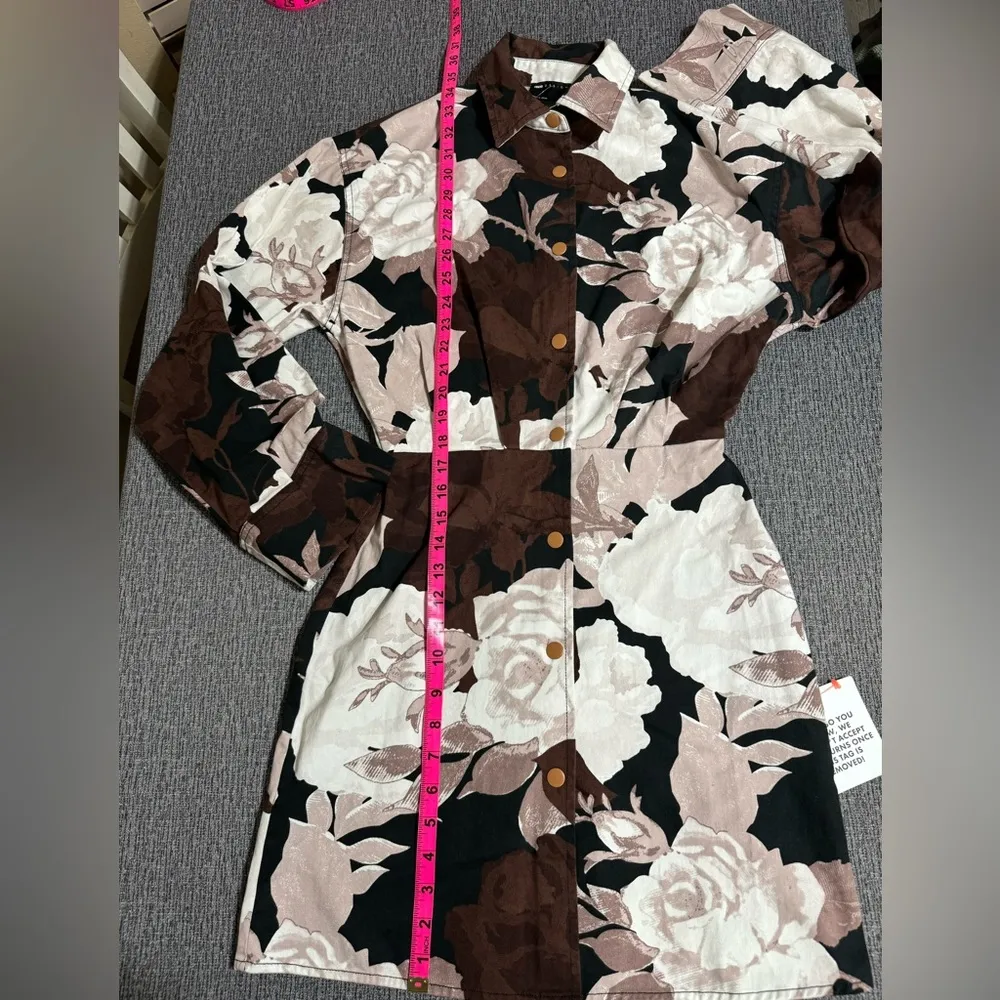 ASOS Design Floral Print Cotton Twill Shirtdress - Image 13