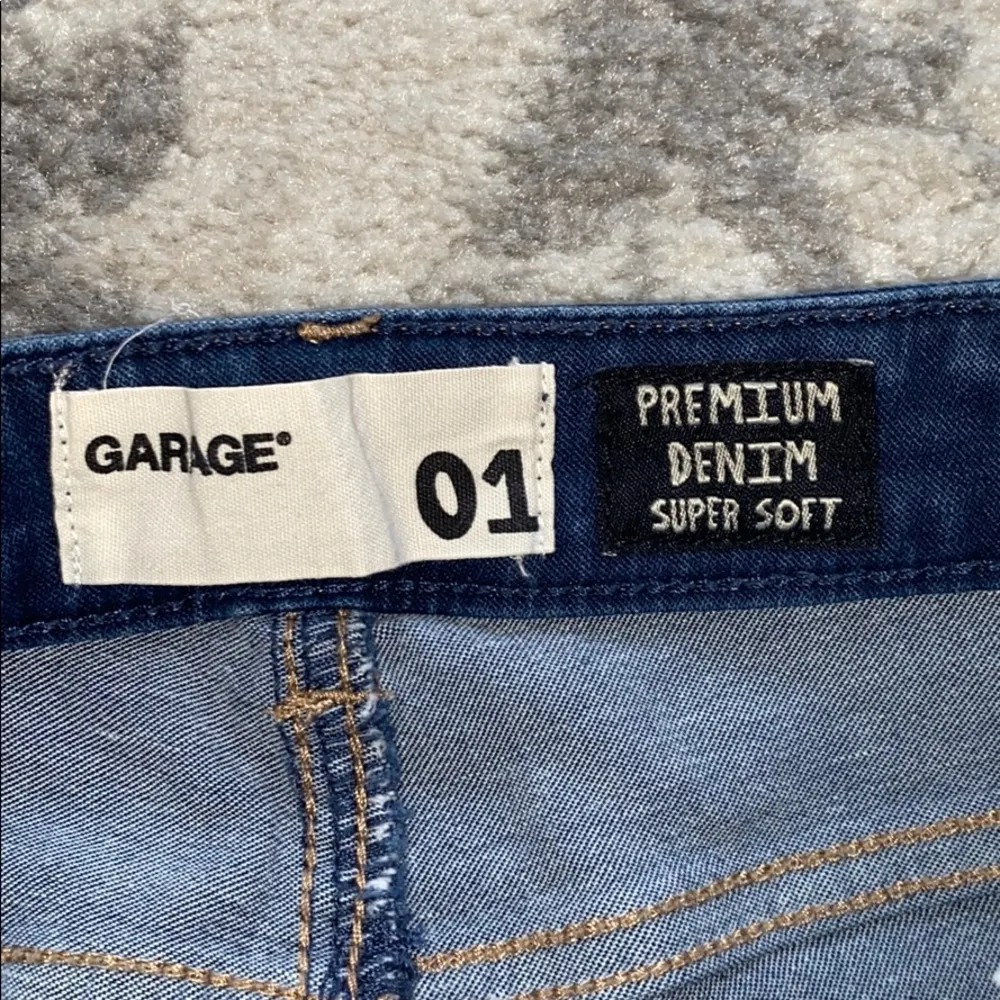 Garage Medium Blue Distressed Low-Rise Jeggings - Image 2