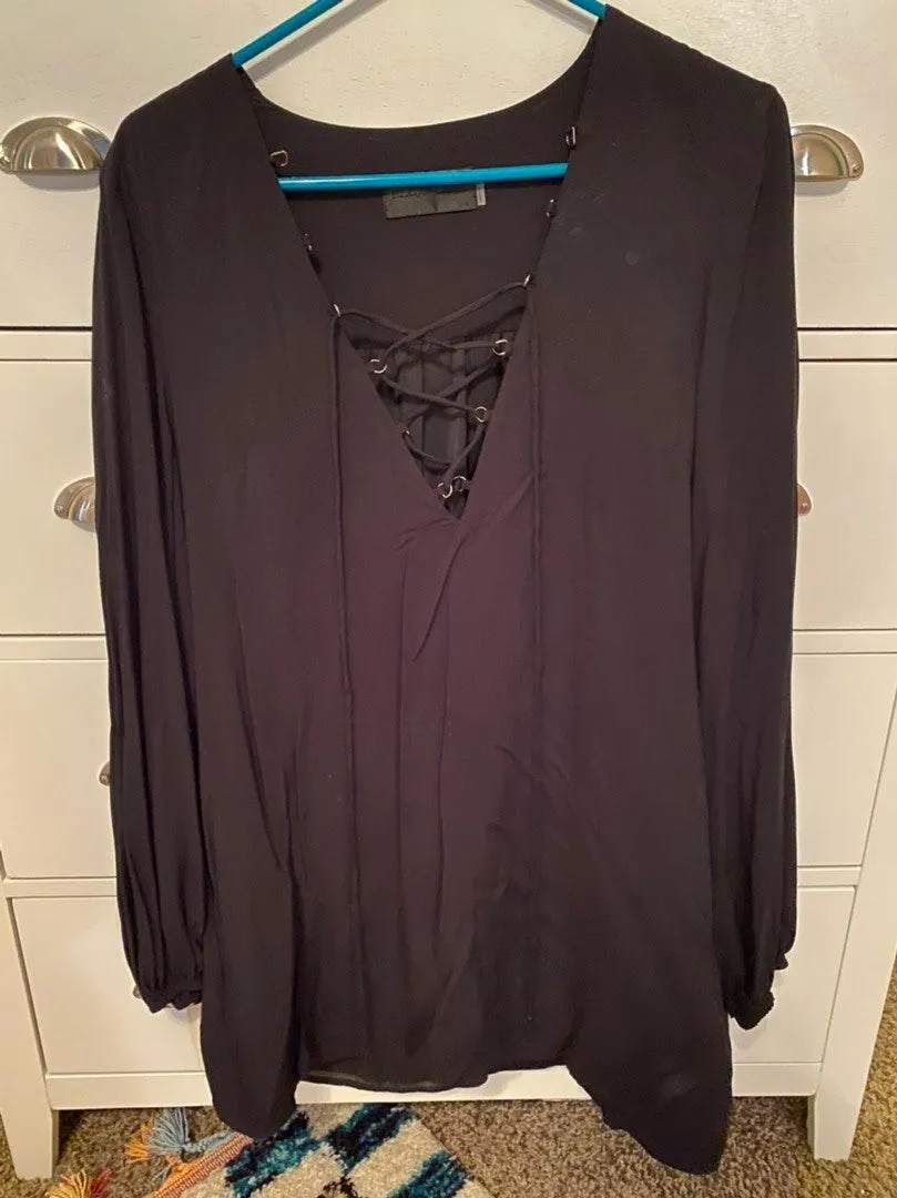 Blaque Label Lace Up Black Dress - Image 4