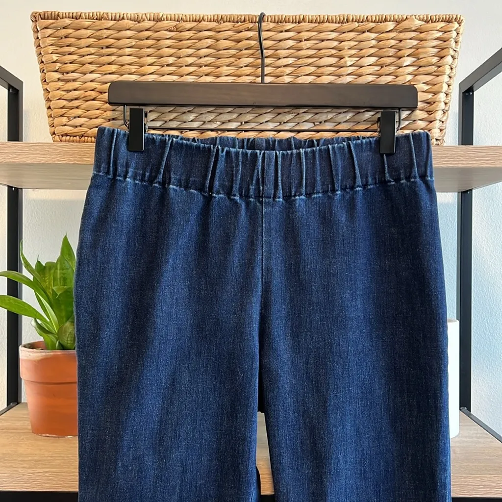 Soft Surroundings Mid-Rise Stretch Pull On Ankle Legging Denim Jean Pants, Petit - Image 3