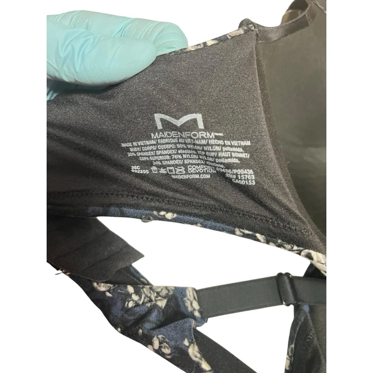 Maidenform T-Shirt Full Coverage Convertible Strap Bra 38C Cushioned Underwire - Image 7