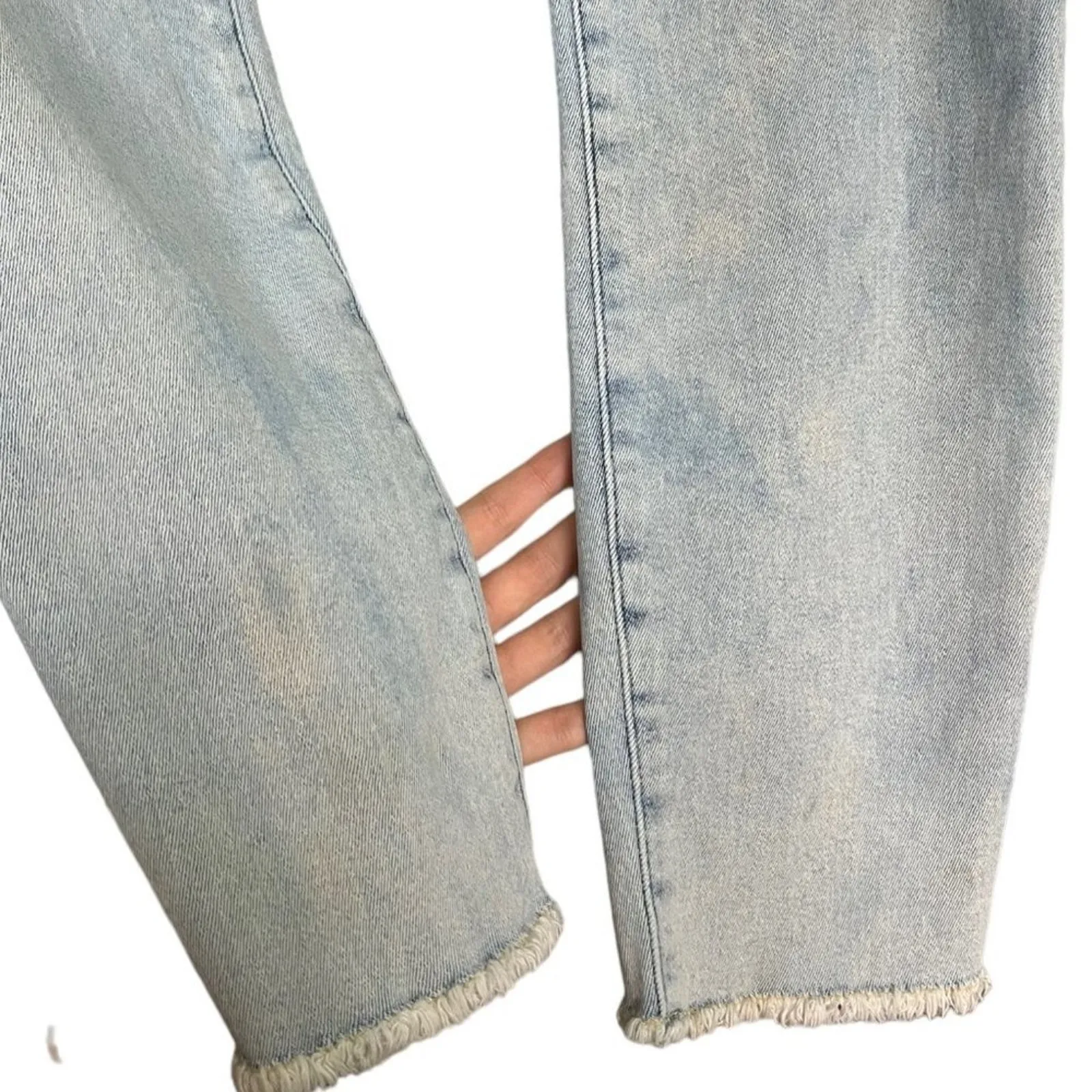 Good American Jeans Good Legs Crop Raw Hem Blue 669 Size 16 - Image 3