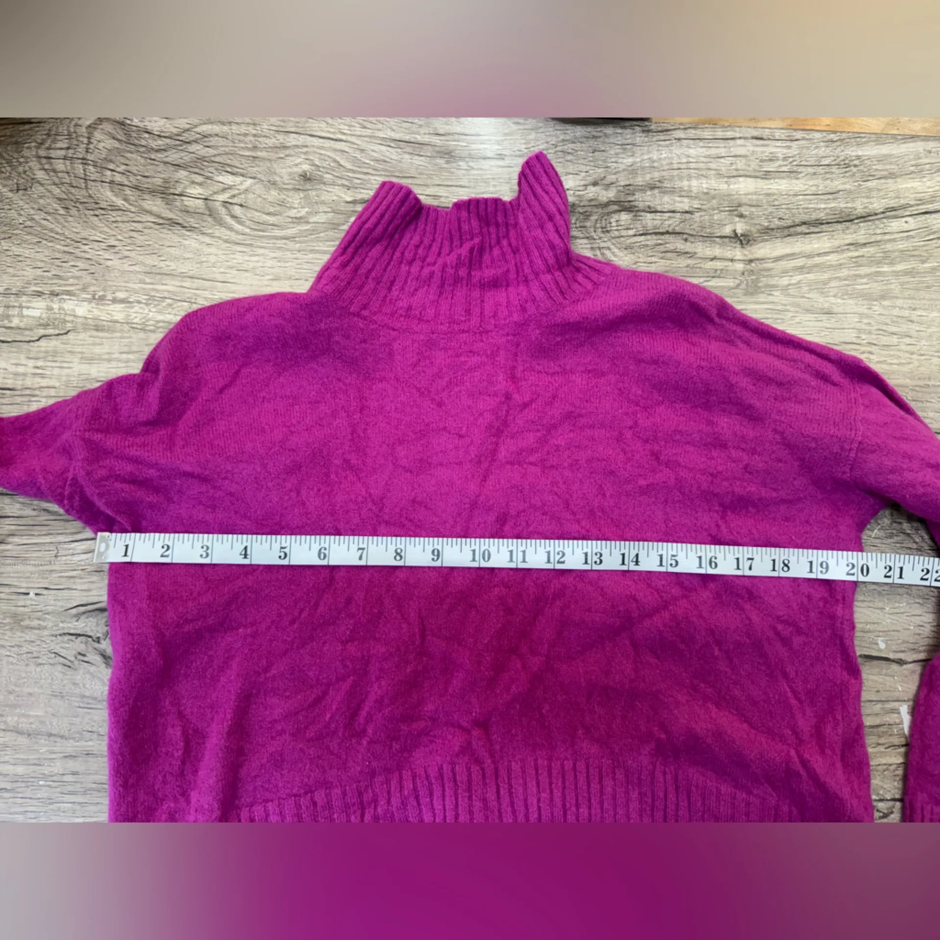 Free People magenta cashmere mock neck sweater‎ size xs - Image 6