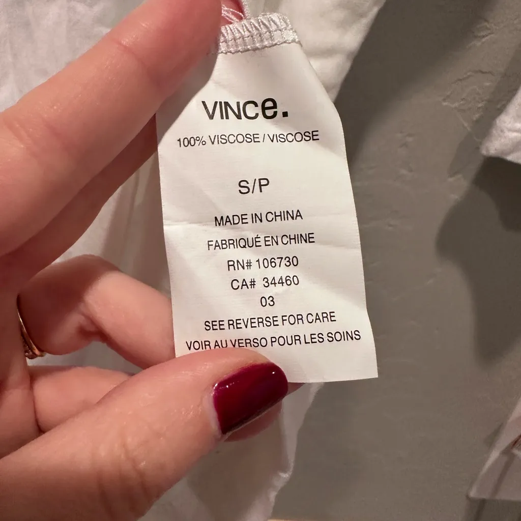 NWT Vince Boatneck Long Dolman Sleeve White Top Shirt Size Small Basics Neutrals - Image 5