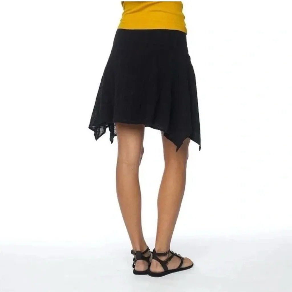 Prana Rhia Skirt Dobby Plaid Tiered Organic Cotton Whimsigoth Granola Size 4 - Image 2