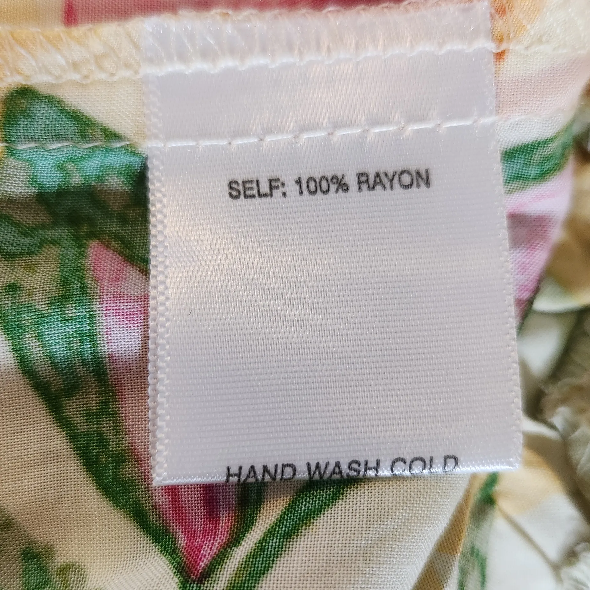 Rose + Olive Yellow Tropical Print Wide-Leg Pants NWT Size Medium - Image 9