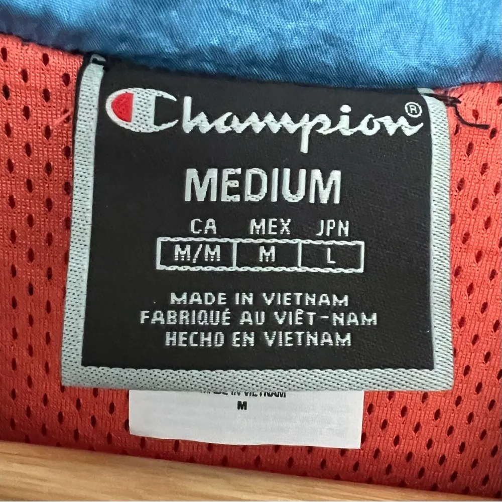 Colorblock 90s Y2K Windbreaker Full Zip Jacket Adult Medium Nylon Retro - Image 8