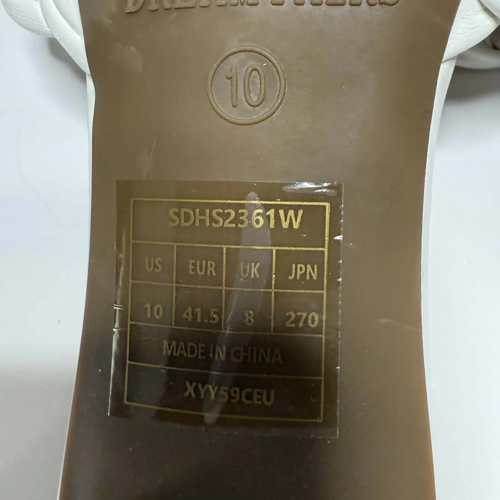 Dream Pairs Womens‎ White Braided Slip On Sandals Size 10 - Image 10