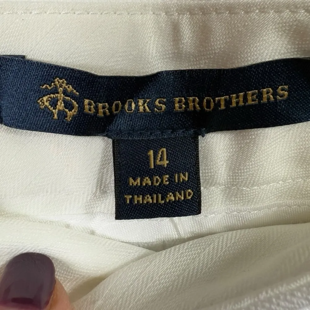 NWT Brooks Brothers Side Zip‎ Ankle Pants White 14 - Image 3