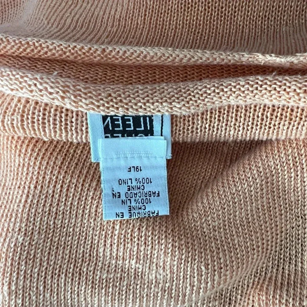 Eileen Fisher Vintage 100% Linen Sweater‎ in Orange Size US Large - Image 11