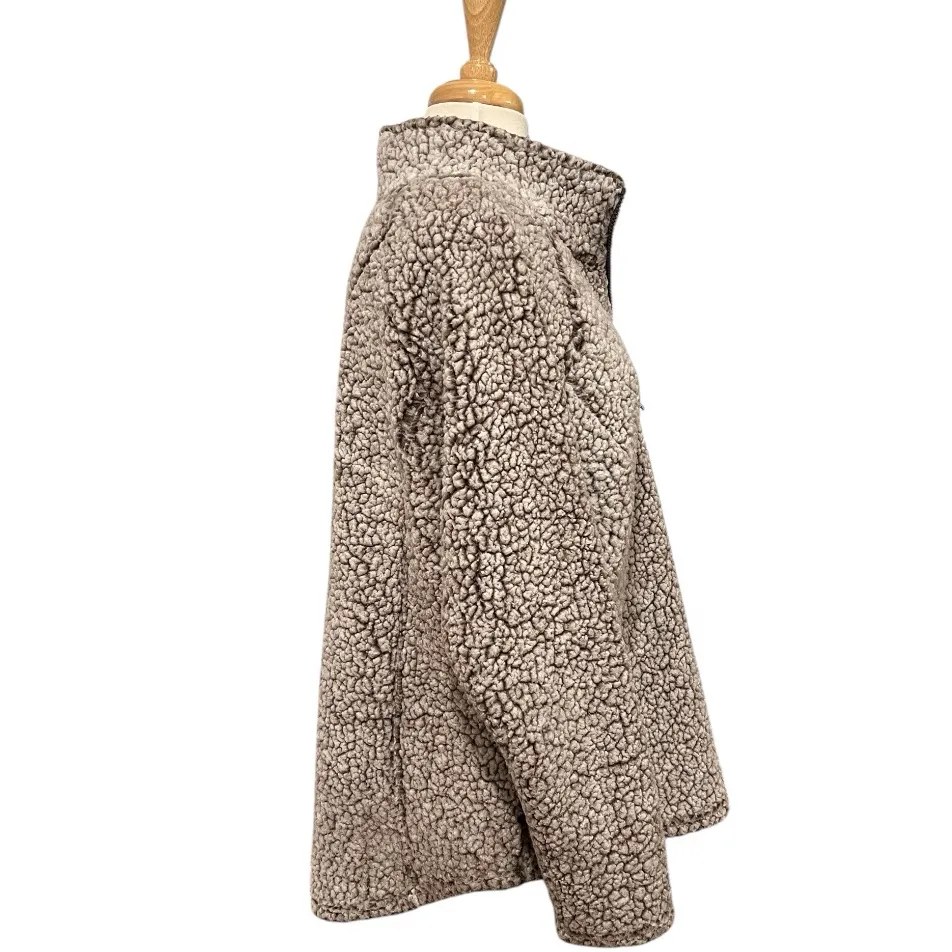 Cozy Sherpa Quarter Zip Sherpa Pullover Women Size Large - Image 2