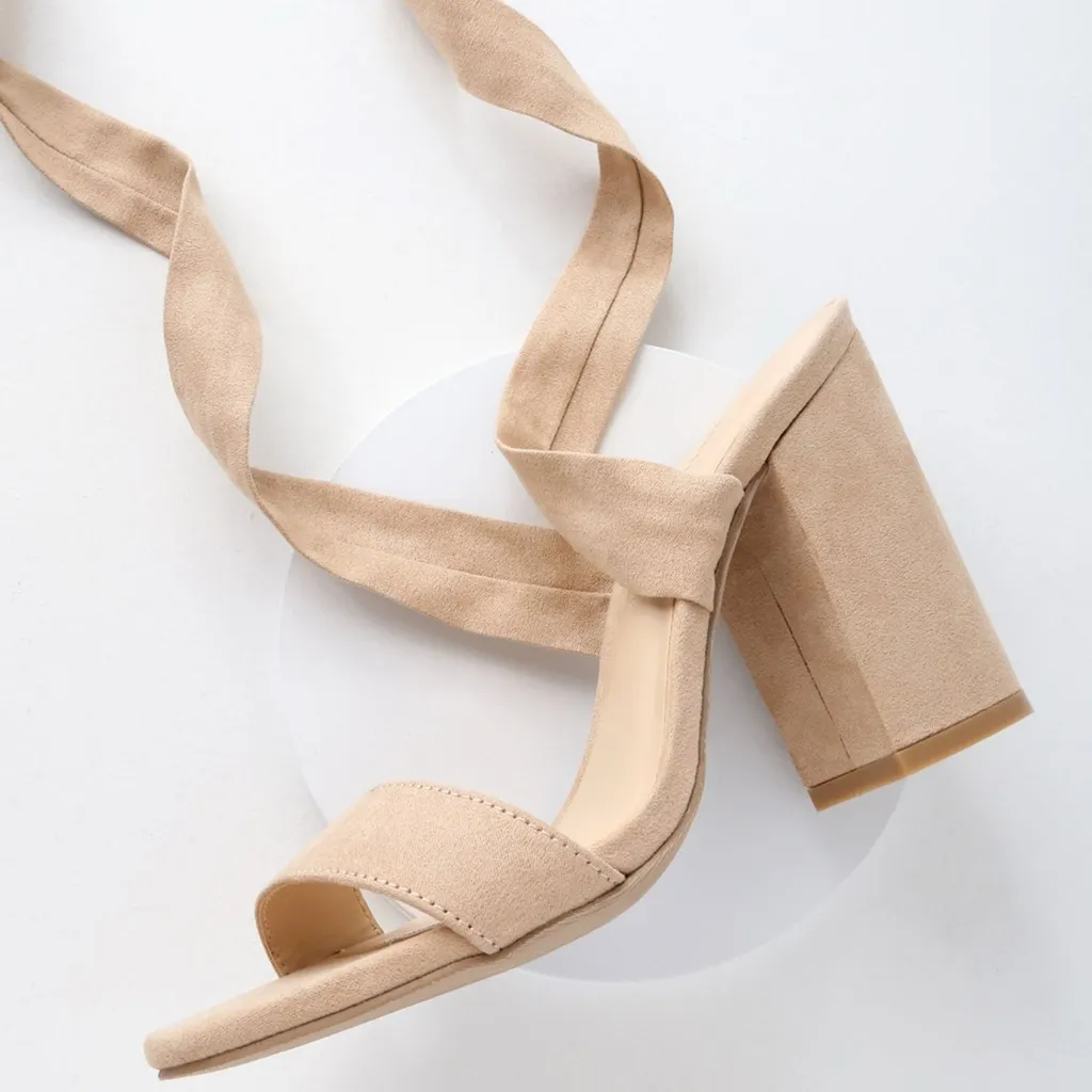 Lulus Alta Light Nude Suede Lace - Image 2