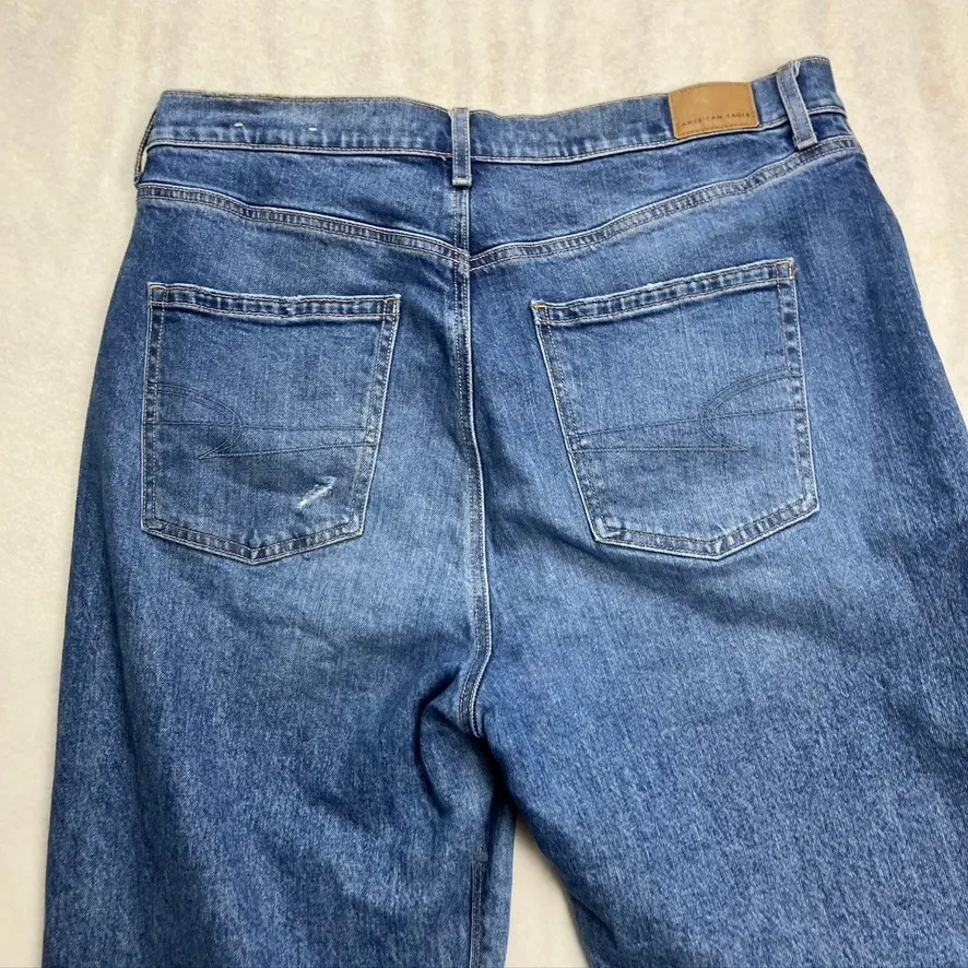 American Eagle Outfitters Women's 14 High Rise 90s Boyfriend Jeans‎ Distressed - Image 9