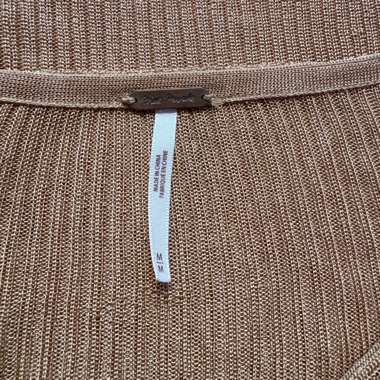 Free‎ People Marlena Cardigan Velvet Sands Tie Front Lightweight Medium - Image 4