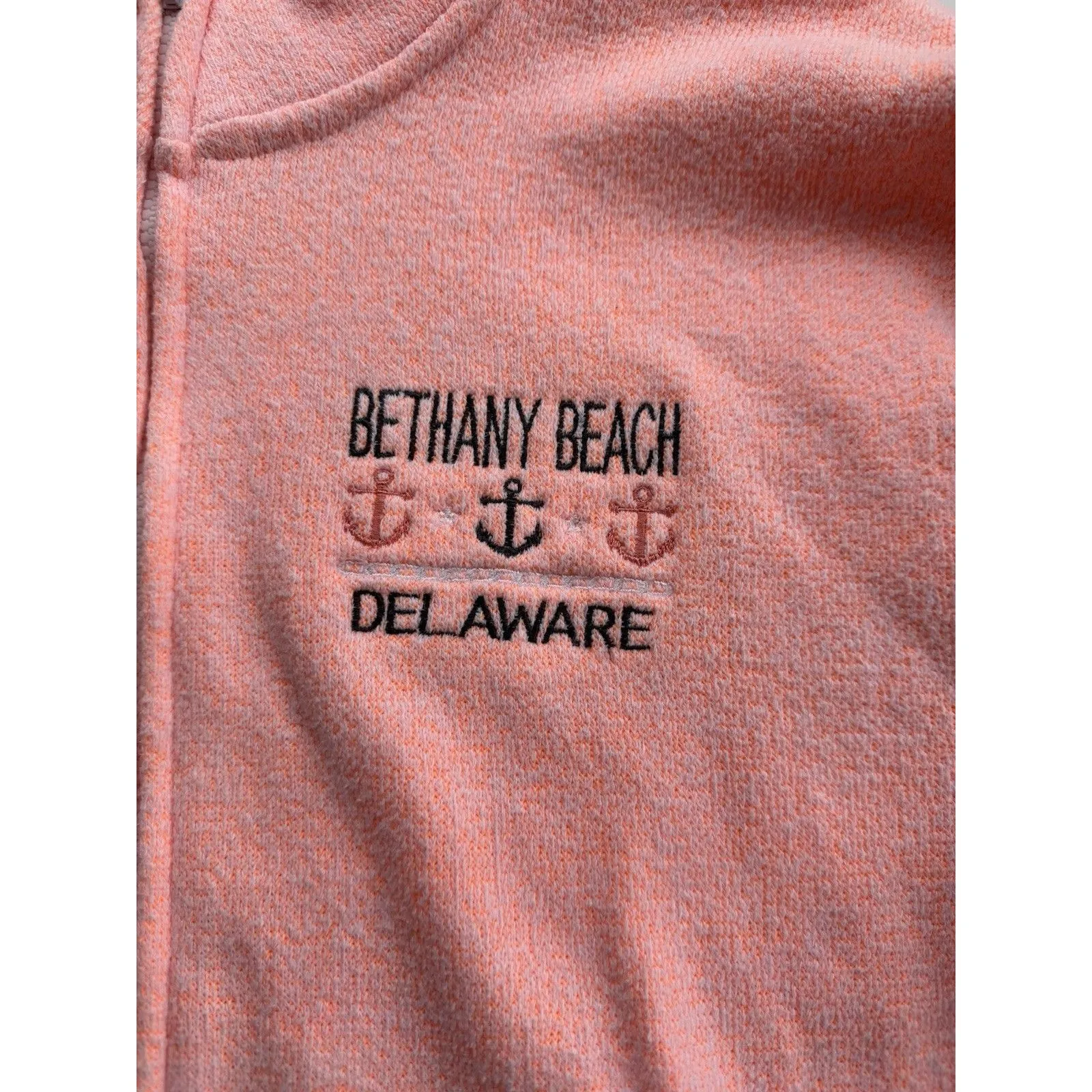 Bethany Beach embroidered French women’s jacket peach size medium preowned - Image 9