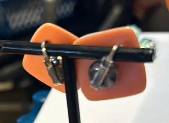 Clip vintage earrings. These are plastic I checked for a Bakelite was negative.​ - Image 2