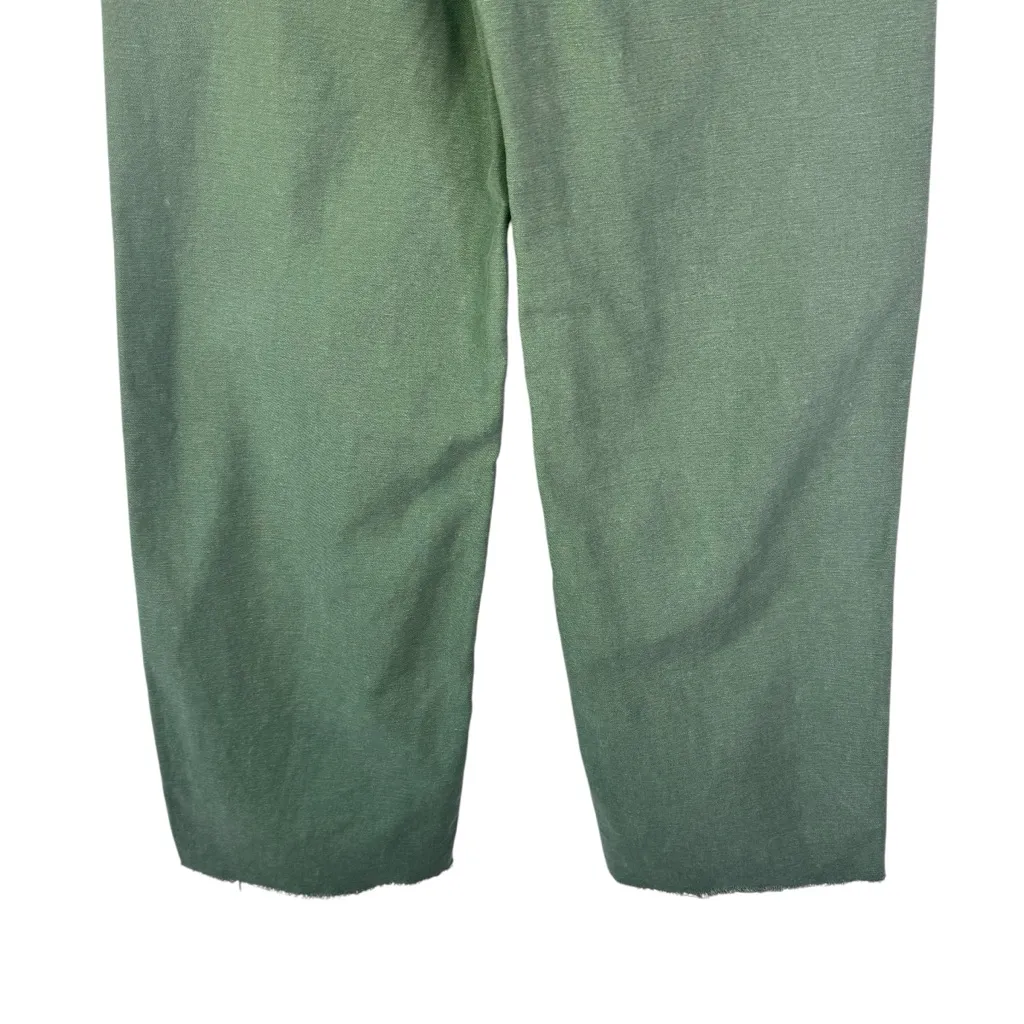 MOTHER MAJOR SNEAK FRAY in Green‎ ROGER THAT Wide Leg Raw Hem Size 23 Army Green - Image 10
