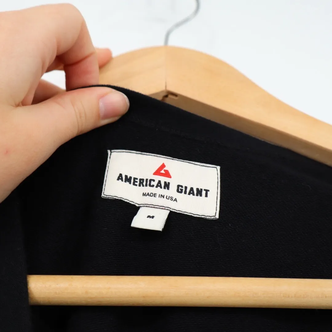 American Giant Women's Wrap Dress Size M Made In USA Black Size M - Image 3